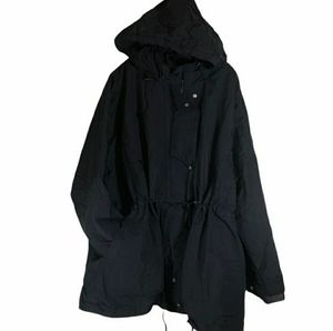 Woman Within 4X 34/36 Black Rain Jacket Liner Hood